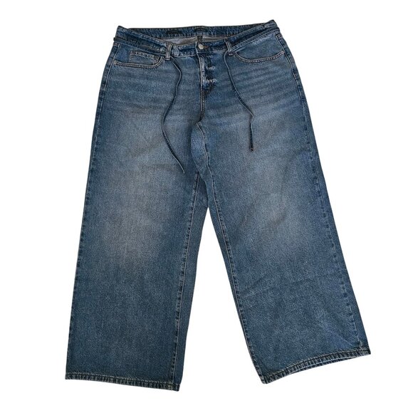 Wild Fable Women's Blue Light Wash Cotton Denim Low Rise Baggy Jean Size 17 - Picture 6 of 16